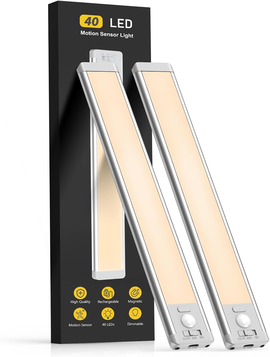 Wireless Motion Magnetic Cabinet Lights 2 Pack