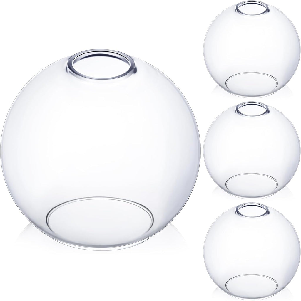 Clear 8 Inch Globe Lamp Shade 2 Pack