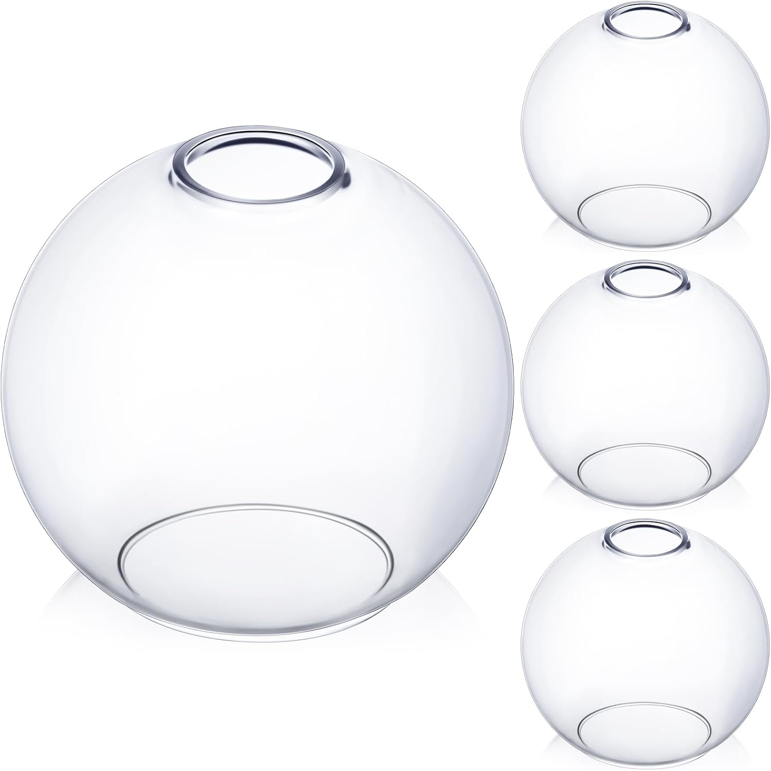 Clear 8 Inch Globe Lamp Shade 2 Pack