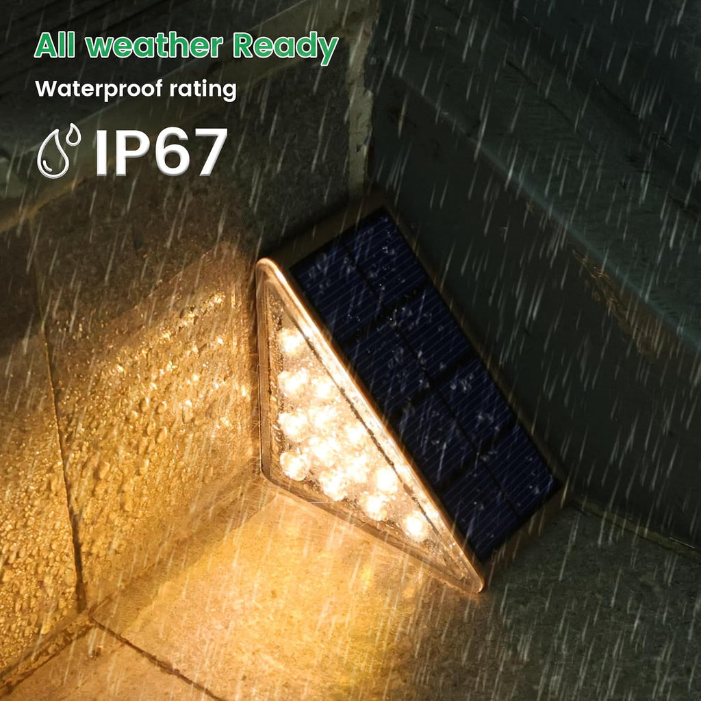 Warm Brown IP67 Solar Waterproof Step Lights