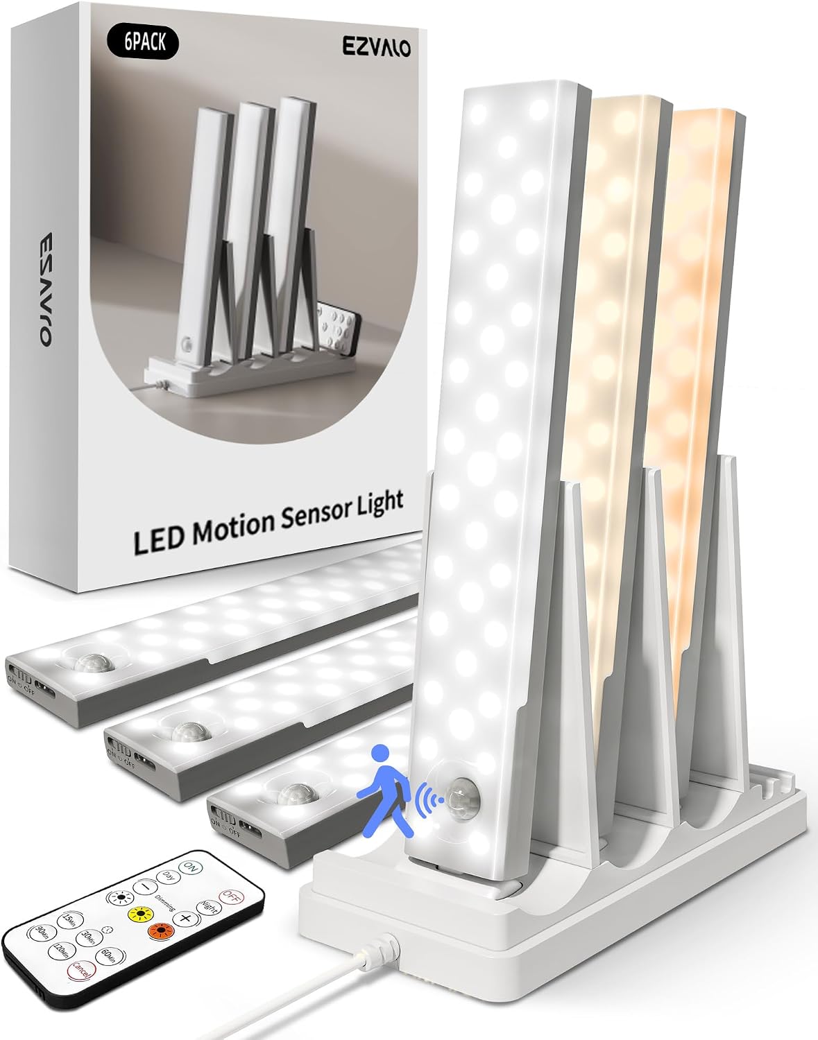 Wireless Remote 3CCT Cabinet Lights 6 Pack