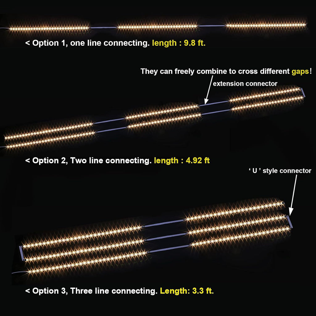 Dimmable Remote Warm Cabinet Light Strips 6 Pack