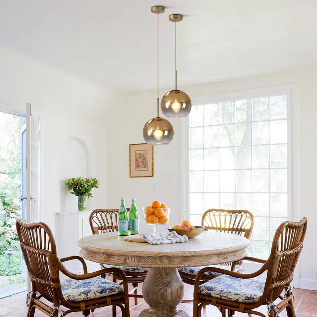 Gold Large Globe Single Kitchen Pendant Light Fixture