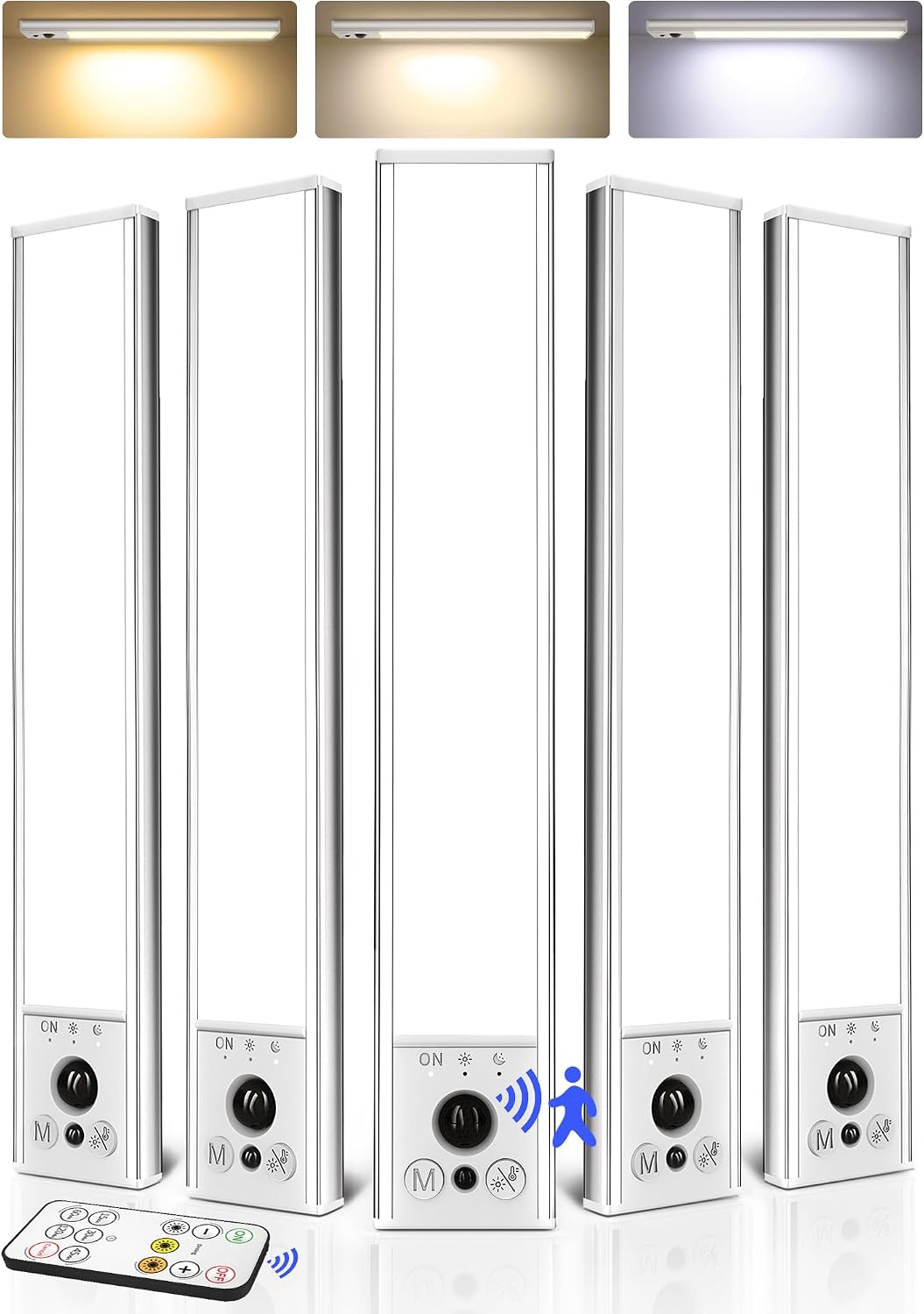 Wireless 3CCT Remote Cabinet Lights 5 Pack