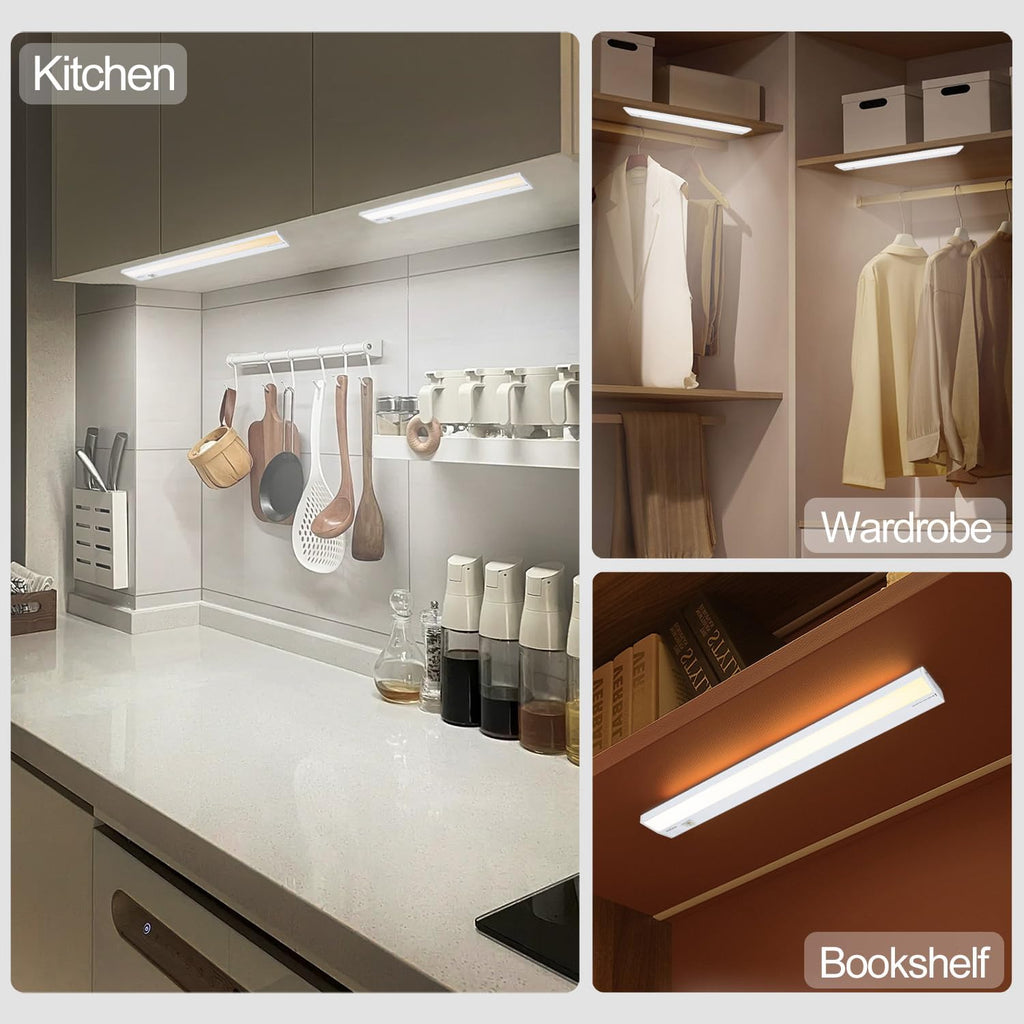 Dimmable 5CCT Hardwired Cabinet Lights 4 Pack