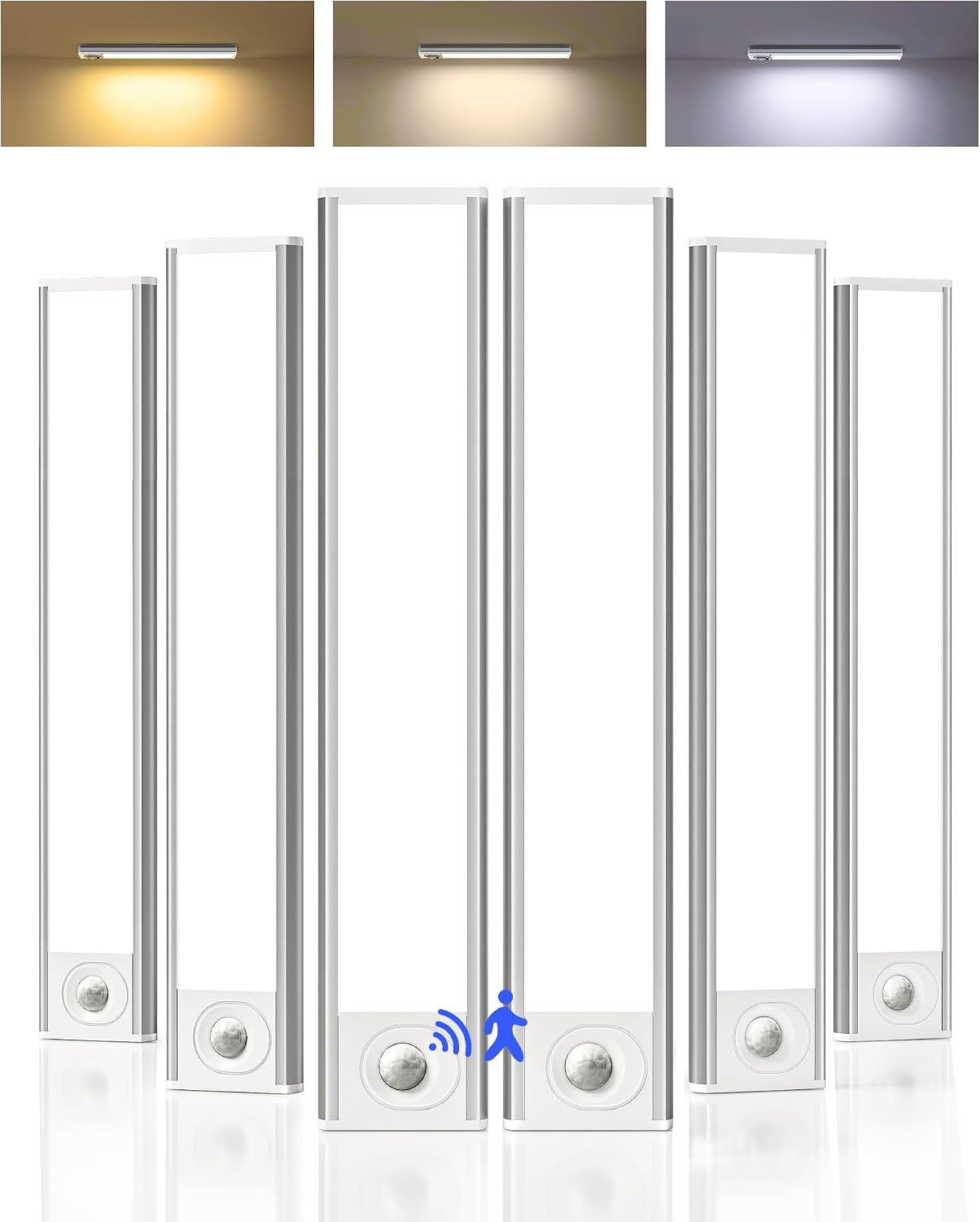 Wireless Motion Cabinet Lights 6 Pack 8 Inch