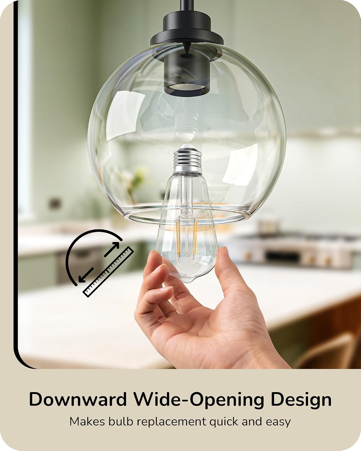 Matte Black Clear Globe 2 Pack Pendant Light