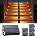 Two-Sided Warm White Solar Outdoor Step Lights