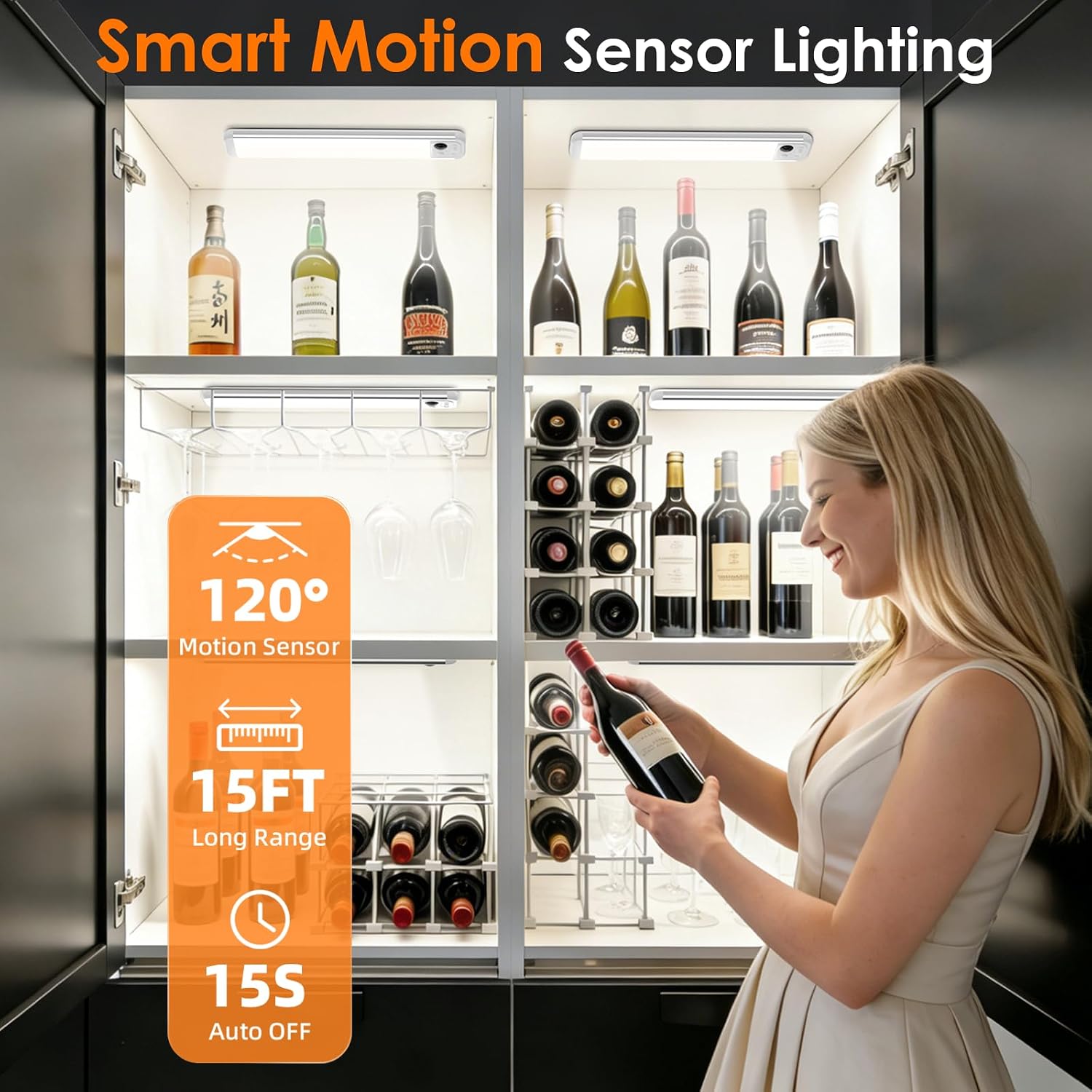 Wireless 3CCT Motion Cabinet Lights 6 Pack