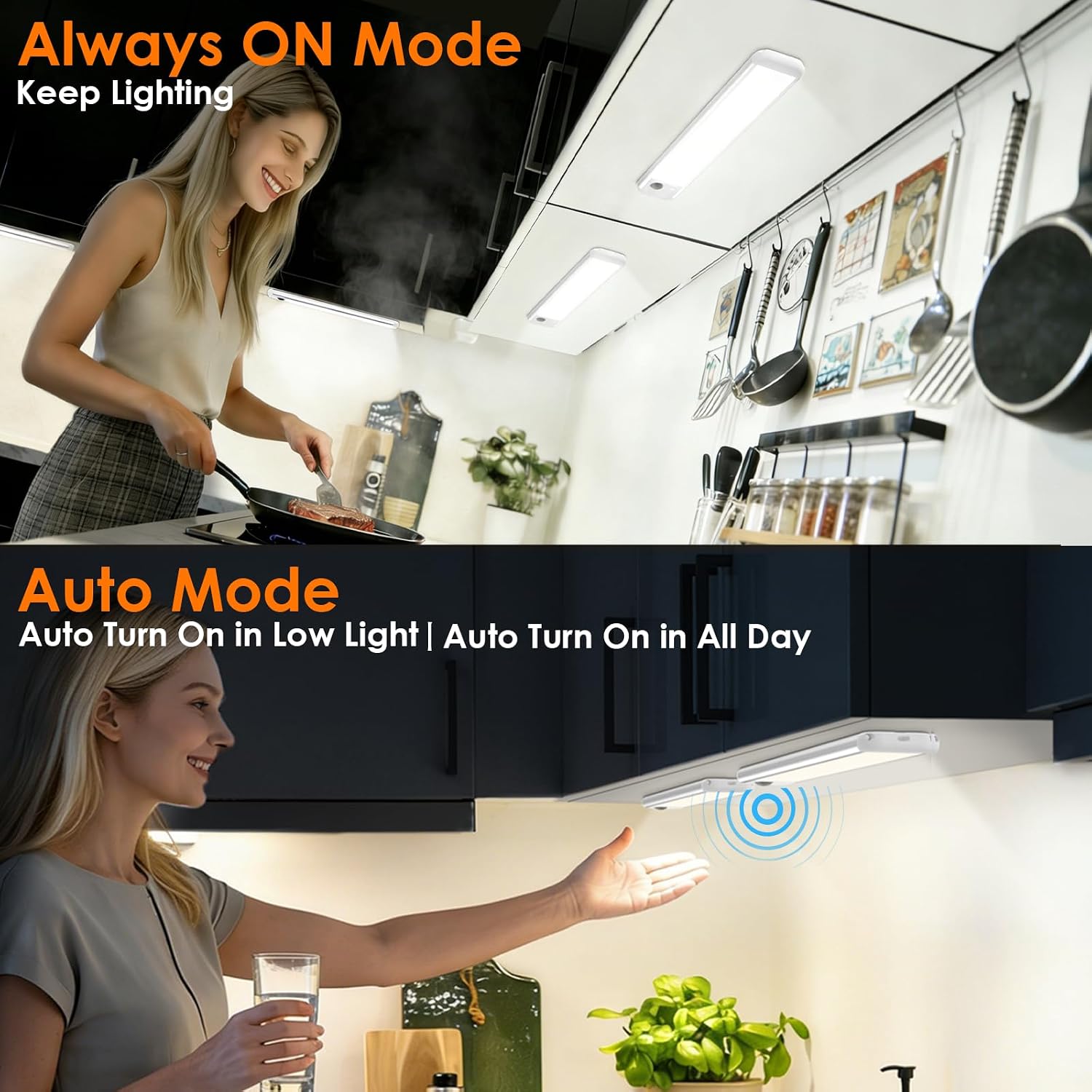Wireless 3CCT Motion Cabinet Lights 6 Pack