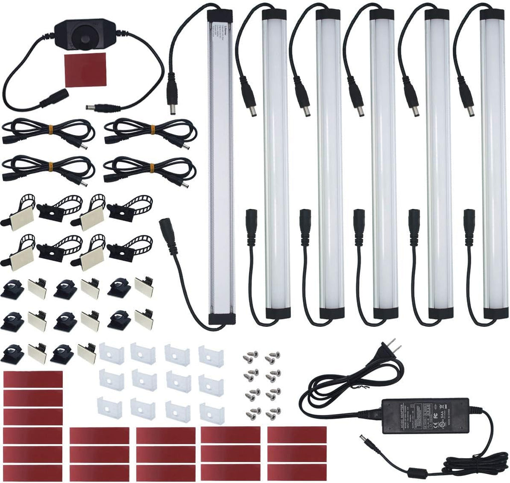 Plug Hardwire Bright Cabinet Light Strips 6 Pack