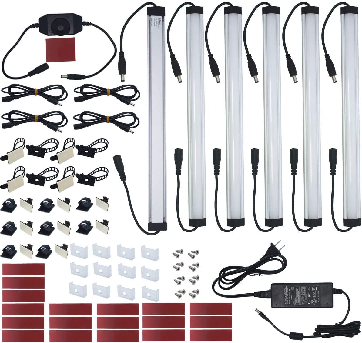Plug Hardwire Bright Cabinet Light Strips 6 Pack