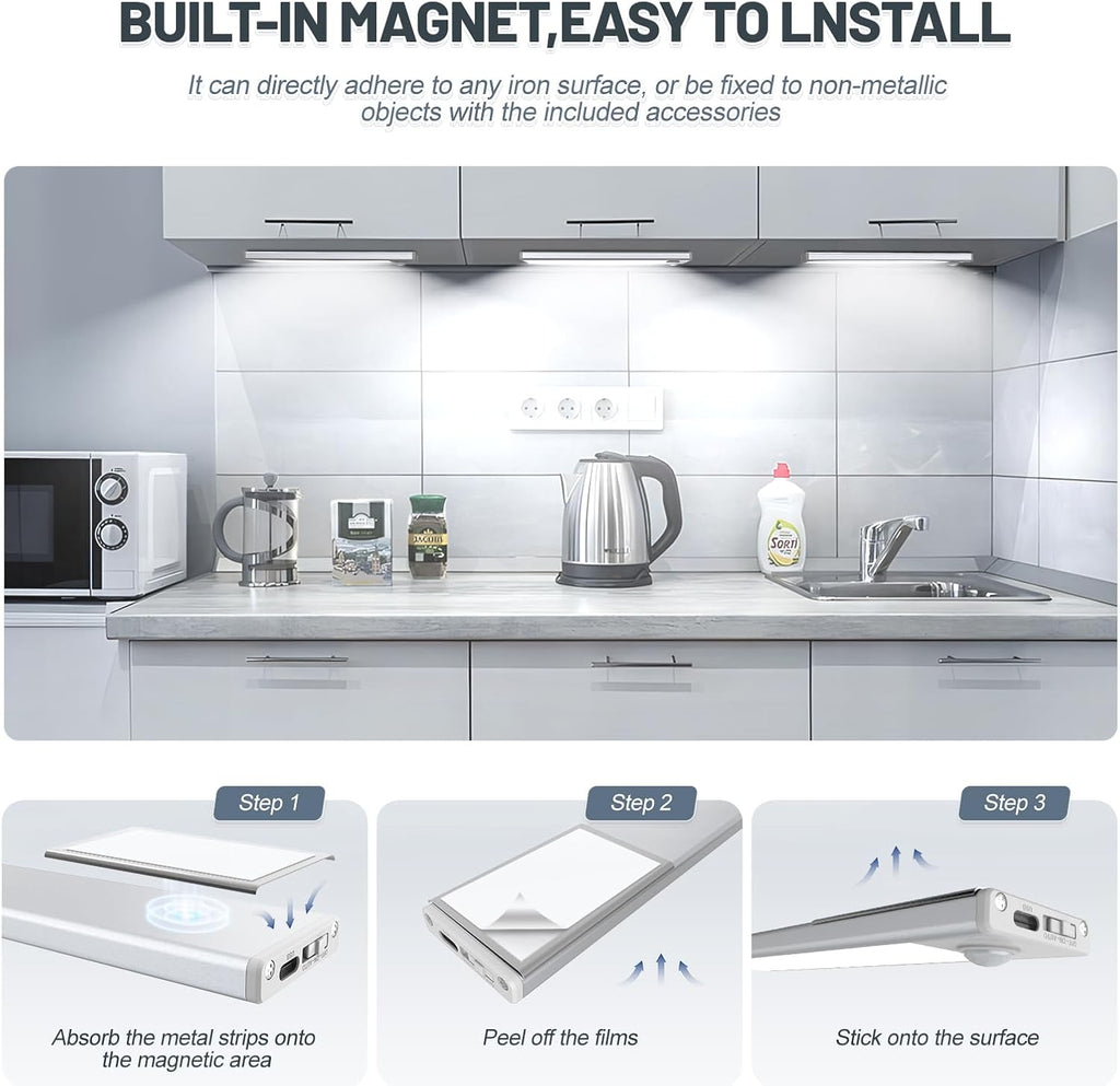 Wireless Motion Magnetic Cabinet Lights 6 Pack