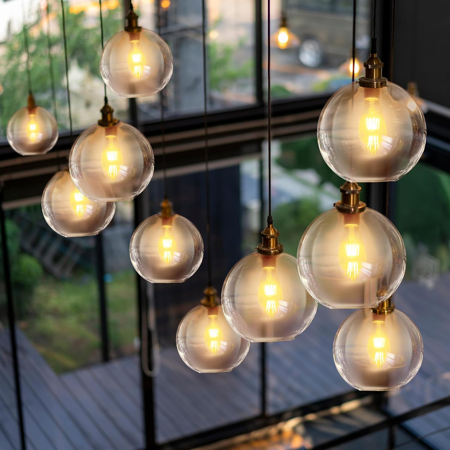 Clear 8 Inch Globe Lamp Shade 2 Pack