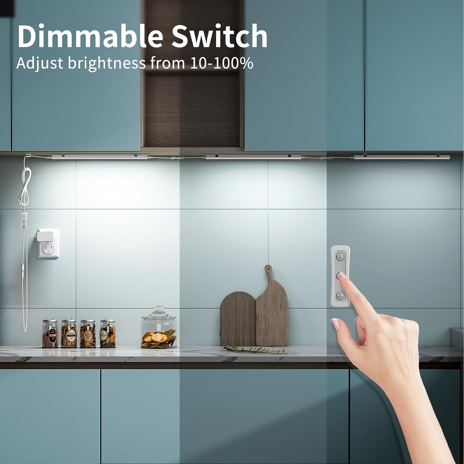 Plug-in Linkable Dimmable Cabinet Lights 3 Pack