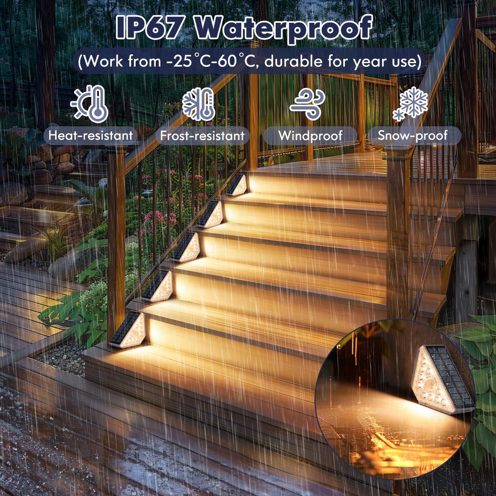 Motion Sensor Bright Solar Waterproof Step Lights