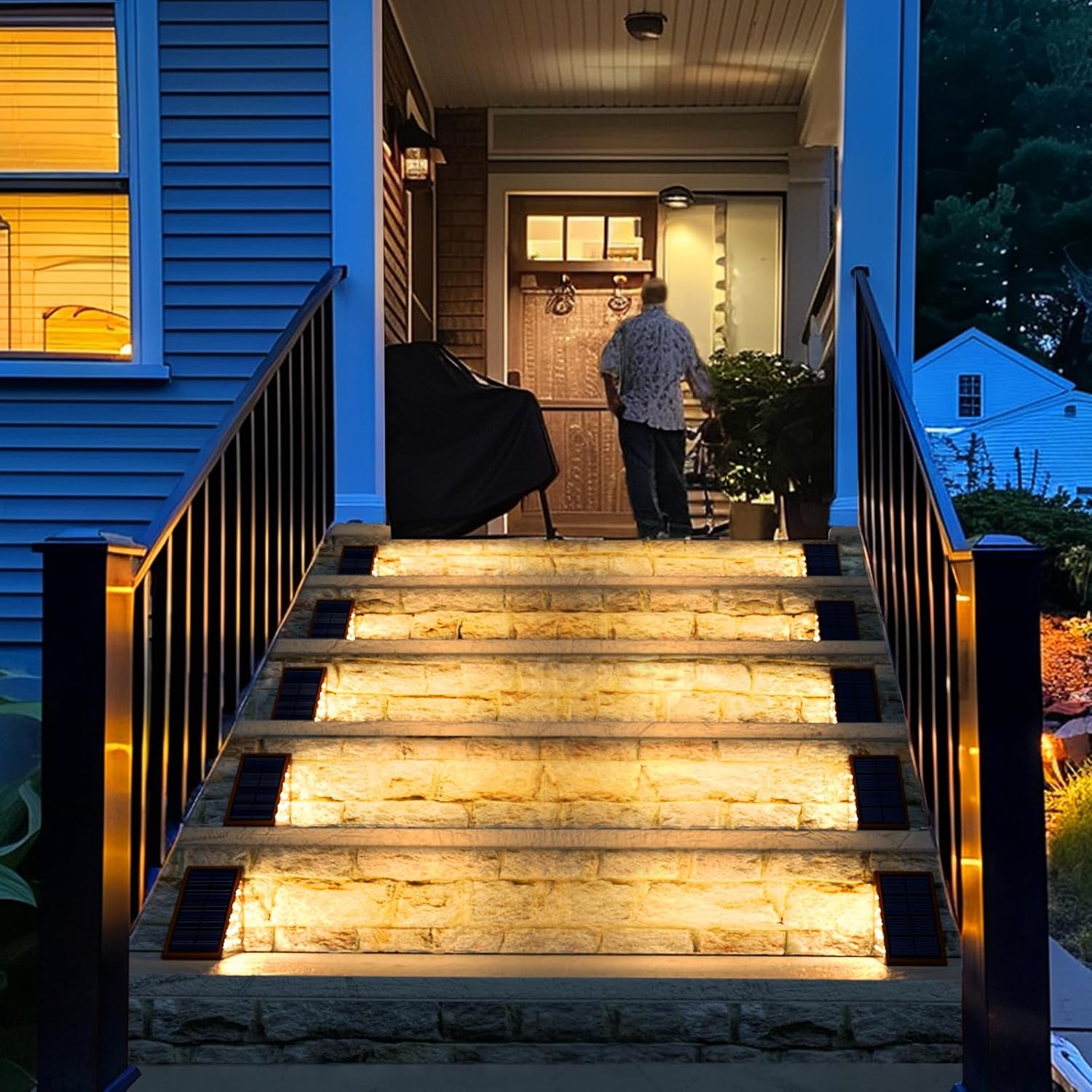 Warm Brown IP67 Solar Waterproof Step Lights