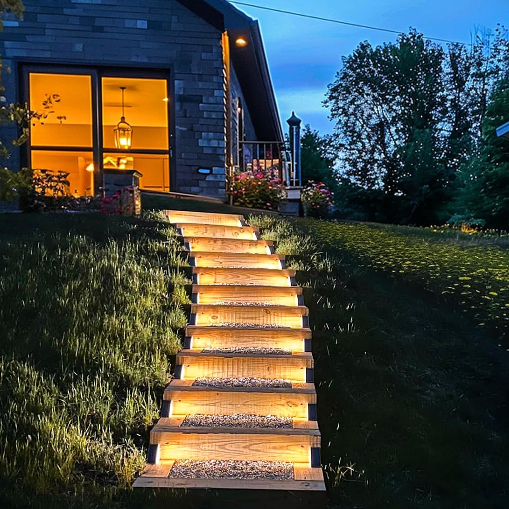 Warm Brown IP67 Solar Waterproof Step Lights