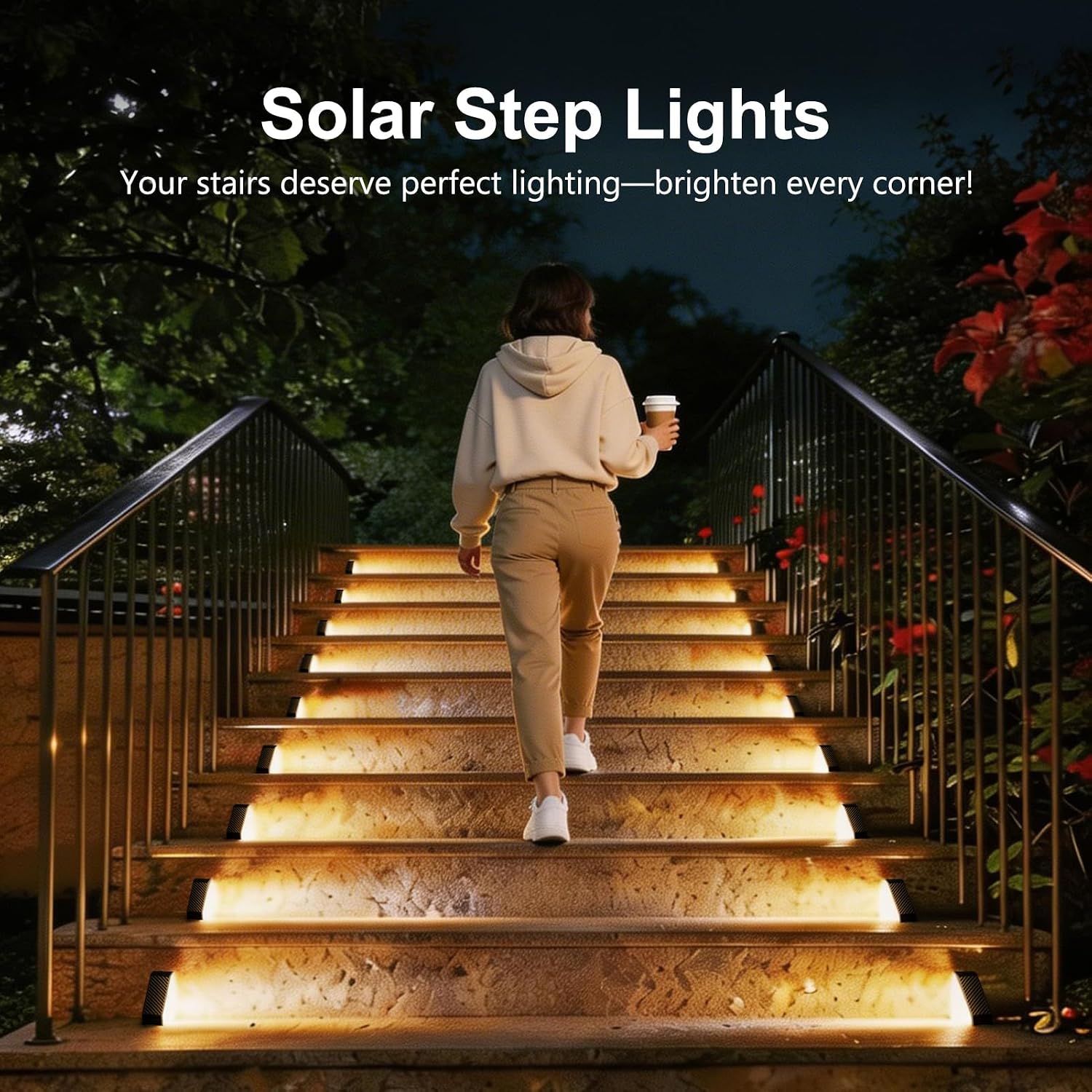 Ultra Bright Auto On Off IP68 Solar Step Lights