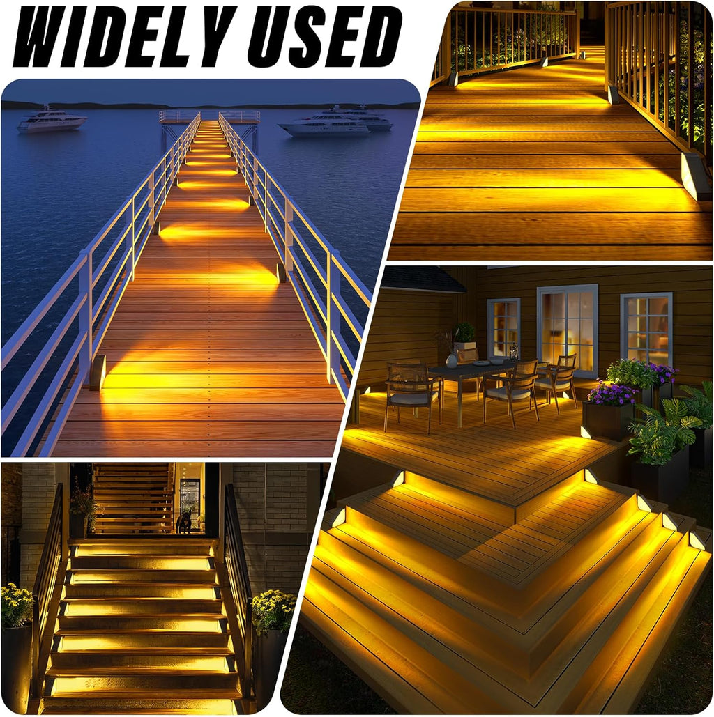 Triangle Warm White Solar Waterproof Step Lights