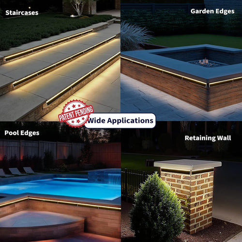 Aluminum High Bright LED Solar Step Lights