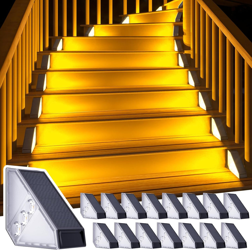 Triangle Warm White Solar Waterproof Step Lights